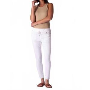 NEW BIANCO textured jogger pants in white